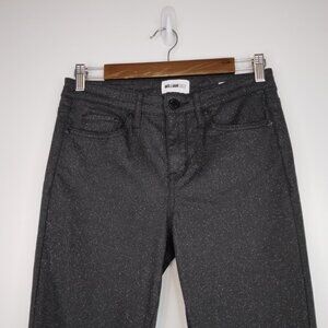 William Rast Perfect Skinny Sparkly Charcoal Ankle Jeans Size 28